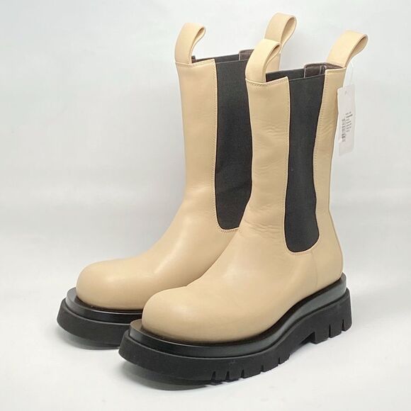 Bottega Veneta Lug Sole Leather Chelsea Boots size 36.5 - Picture 3 of 12